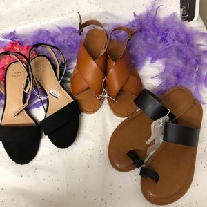 BULK sale 3 Pairs of Sandals